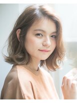 グッデイ ヘアー(GOOD DAY HAIR)&nbsp;小顔  ワンサイドショート ブランジュ ハイライト　ダブルバング