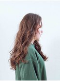 センターパート☆ウェーブ♪伸ばしかけ
