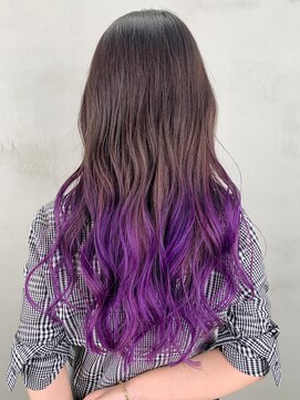 アルバム 銀座(ALBUM GINZA) バイオレットロング_フリンジウェーブセシルカット_ba300342