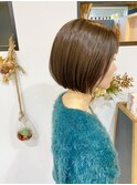 シンプルで可愛い切りっぱなしボブ!
