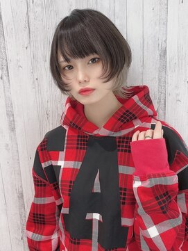 リアイス(Re:ICE) ミニウルフ/くすみブルー/流れるレイヤー/インナーハイライト