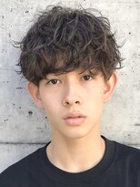 波巻きスパイラルパーマツイストスパイラルツーブロック