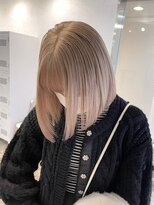 ミルクティーベージュダブルカラーインナーカラーケアブリーチ