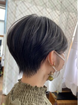 カームヘアー(kaam hair)の写真/《トレンド×似合わせショート》骨格を見極め、クールな印象から甘めのキュートスタイルまで幅広く施術☆