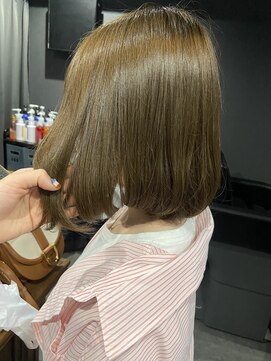 ボアップ 京橋店(boappu) #ハイトーンカラー　#ベージュカラー　#ボブ