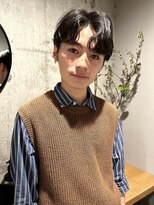 カルマパーマセンターパートニュアンスコンマメンズヘア/表参道