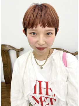 シカ(sica) オレンジブラウンとゆるパーマ