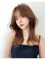 ベル 新宿(Belle) 韓国風ヘア シースルーバング サイドバング くびれロングヘア