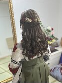 卒業式ハーフアップ