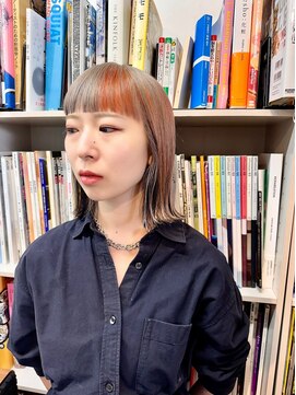 オンザ(ONTHE) ブロンド×スモーキーオレンジ×ブラックデザインカラー