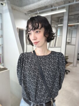 シェノン(Chainon.) ボブ　ニュアンスパーマ　前髪あり【博多】