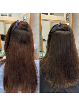 エクラートリアーラ 藤沢店(ECLART Reala) 縮毛&オレンジ消しカラー