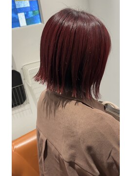 ファムエリア(FEMME AREA) レッドブラウン ブリーチ ダブルカラー
