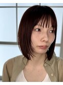 パツっとボブ/フェイスレイヤー/切りっぱなしボブ