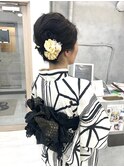 ルーズ夜会浴衣ヘア