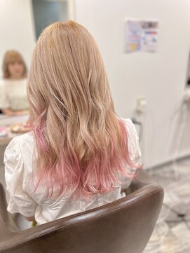 リシェイル(RICHAIR) ミルクティー×エンドカラーペールピンク