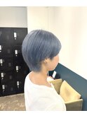 ブリーチ2回アイスブルー＋コンパクトショートstylist聖斗