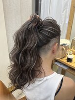 エトラ 渋谷店(etora)&nbsp;小顔 ネビージュ　グレージュハイライトカラー◎