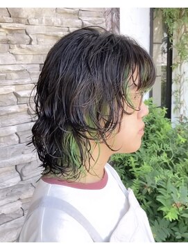 ルプラ ガーデン(le-pla garden) パーマ/ウルフ/インナーカラー/グリーン/レイヤーカット/豊橋