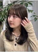 前髪カット/顔まわりカット/オリーブベージュ