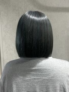 ラック 表参道(LUCK) クロームグリーンハイライト/くすみグリーン/ボブ/表参道/原宿