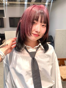 ディッセンバー 神宮前(December) 暖色カラー/デザインカラー/レイヤーカット/ケアブリーチ/渋谷