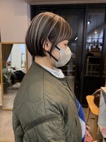 サンドレオ 新宿店(sand Leo)&nbsp;ミディアムレイヤーカット/髪質改善/韓国/前髪/新宿/ブリーチ