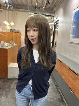 ニール シトロン 名古屋 伏見 丸の内(NEELU citron) 【NEELU_RIE】ブリーチなしダブルカラーオリーブベージュ