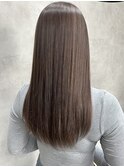 黒髪クラゲヘアーオリーブグレー小顔ココアベージュ