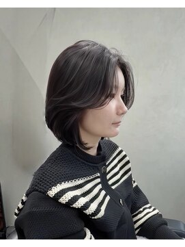 ローヴ 梅田(L'aube) 切りっぱなしボブ 大人ボブ 韓国ボブ 髪質改善