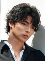 フィフス 大分(fifth)&nbsp;大分シャドウパーマメンズカットラウンドマッシュセンターパート
