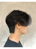 韓国風センターパートニュアンスパーマカルマパーマ襟足