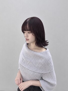 アッシュ 戸塚店(Ash) ワインレッド/外ハネボブ