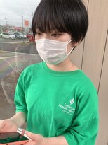 トップヘアーヒルズ 安城(TOP HAIR HILLS)&nbsp;バッサリといきました！丸みショート！/アッシュブラック
