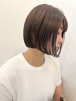 エフ ヘアーアンドリラクゼーション(F. hair & relaxation) オリーブグレージュ顎ラインボブ内巻きボブミニボブ