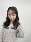 韓国パーマ風のコテ巻きカール