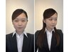 【就活ヘアメイク】ヘアセット＋フルメイク＋眉カット付￥7900（就活/表参道）