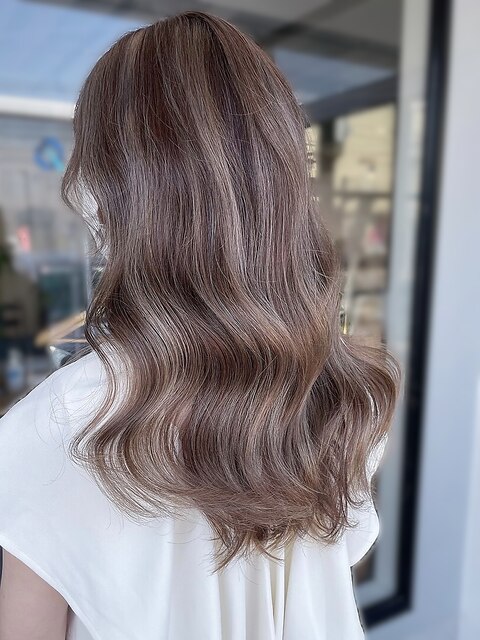 ふんわりカールヘルシースタイルルーズヘアショコラアッシュ