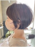 ハンサムショート/ふんわりボブ/ミニボブ/ショートヘア/透明感