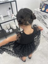 ブラウン(Brown)&nbsp;ツインお団子アレンジ