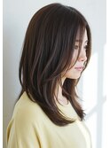 30代40代50代内巻きロングレイヤー髪質改善透明感白髪染め