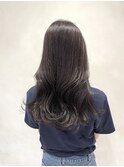 落ち着いたグレージュカラー〔透明感たっぷり艶ぷるカラー〕