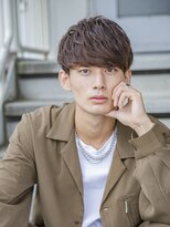 シティ(CITY) フェザーパーマブルーブラックサーフカールスパイキーショート