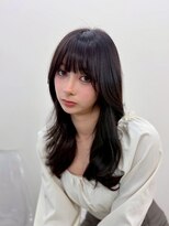 ヒュー 広島(HEW)&nbsp;くびれレイヤーカットダークグレージュ20代30代大人かわいい