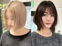 ヨーク(YOKE)の雰囲気（ボブレイヤーカット顔周りダブルカラー酸性ストレート縮毛矯正）