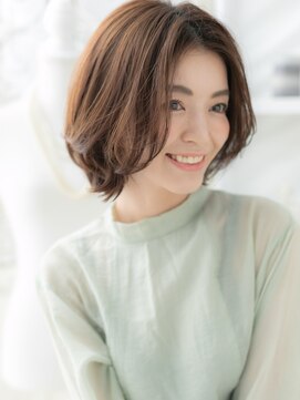 カバーヘア 上尾西口店(COVER HAIR) センターパート小顔切りっぱなしボブレイヤーh4上尾20代30代40代