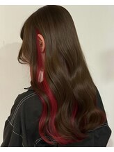 《*ベージュカラー×インナーカラー*》ヘアアレンジしても可愛く見えるインナーカラー*[ダブルカラー/原宿]
