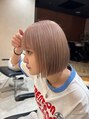 ヒビヲ(HIBIO)&nbsp;肌に馴染むブリーチカラー得意です♪/ボブ/ミルクティーベージュ