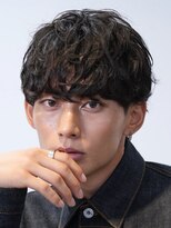 テン 心斎橋(tenn.)&nbsp;心斎橋シャドウパーマメンズマッシュウルフカット波巻きパーマ