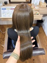マリブ ヘアリゾート 伊勢崎本店(malibu hair resort)&nbsp;rina 赤みのない8トーンオリーブブラウン
